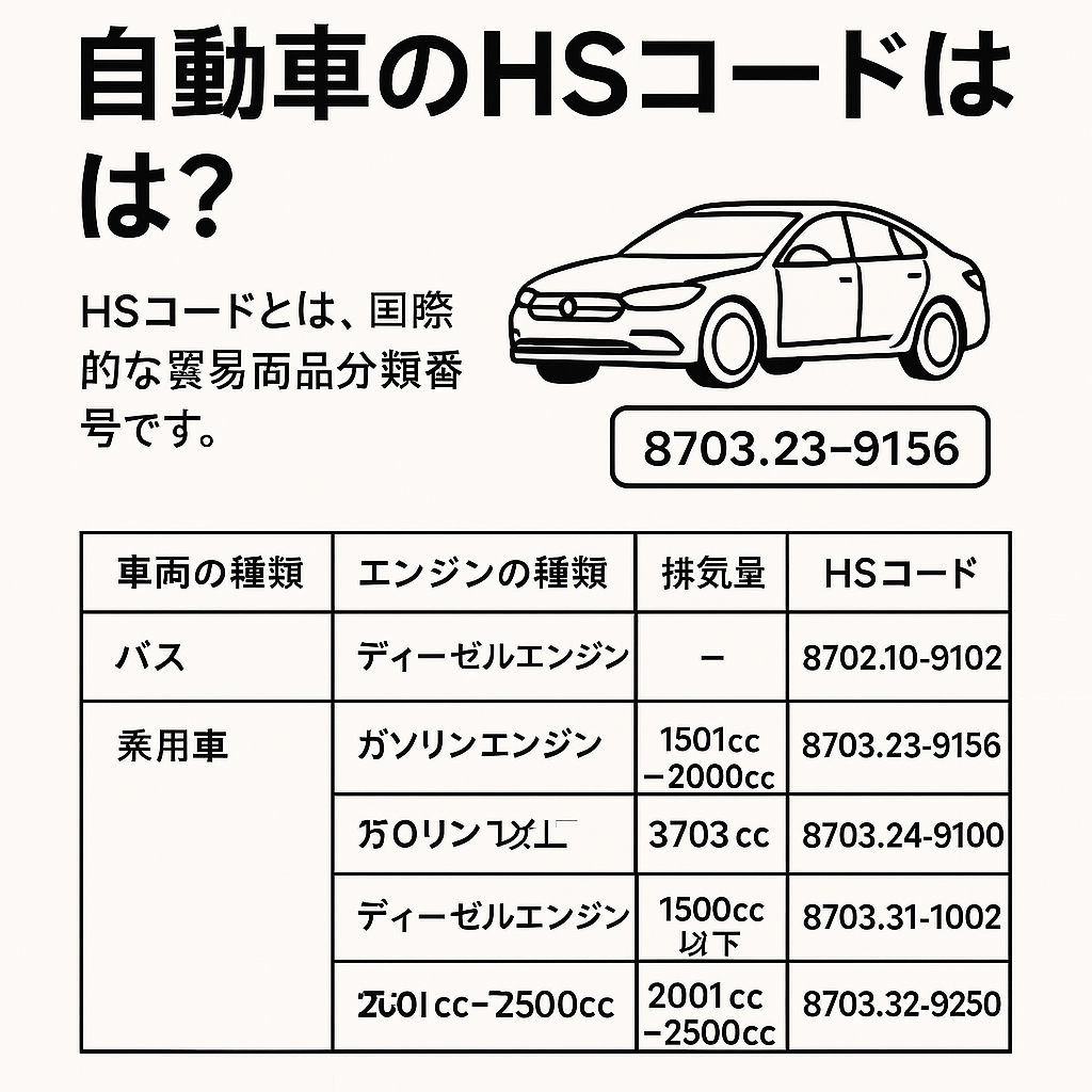 自動車のHsコードとは？中古車輸出や貿易に役立つ完全ガイド