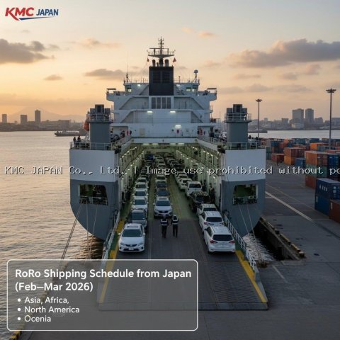 Updated RoRo Shipping Schedule from Japan (Feb–Mar 2026) | KMC JAPAN