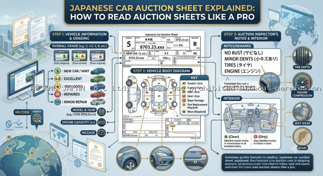 Japanese Car Auction Sheet Explained: How to Read Auction Sheets Like a Pro (2026 Guide)