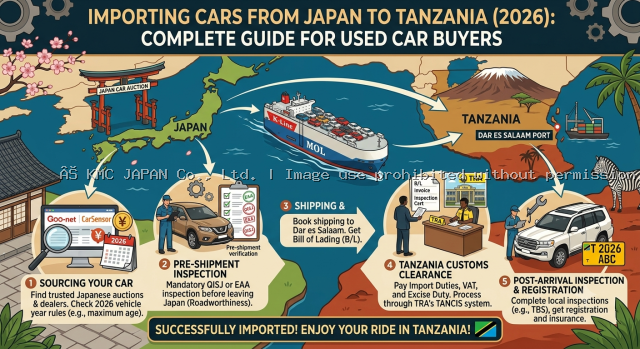 Importing Cars from Japan to Tanzania (2026): Complete Guide for Used Car Buyers