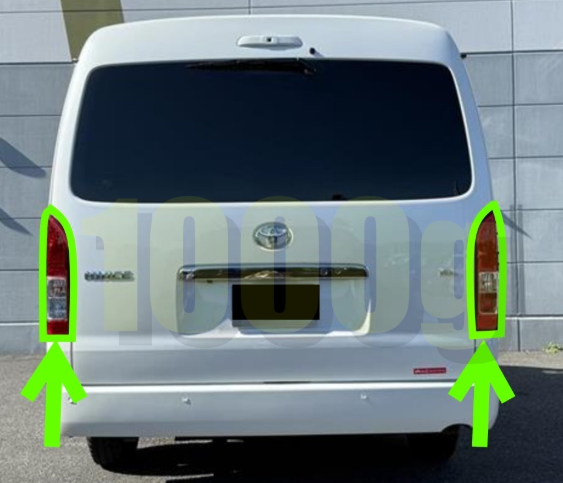 Genuine Toyota Hiace 200 Clear Tail Lights (Left &amp; Right Set) – Rare OEM Option