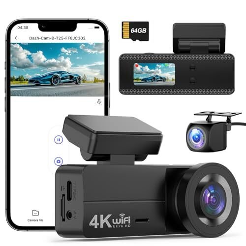 CHORTAU dash camera 4K UHD 800 +1080P HD HDR/WDR h 386053