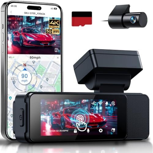 GKU dash camera 2 4K+1080P 5GHz WiFi GPS 469202
