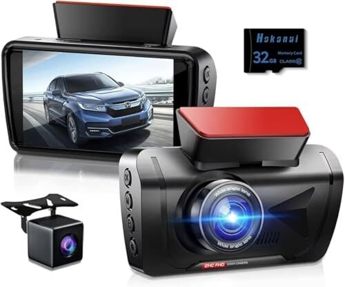 dash camera 1440P HD 170° WDR 32GB SD 323083