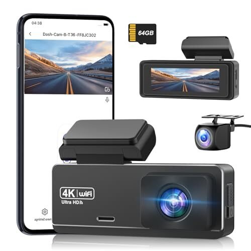 CHORTAU dash camera 4K UHD 800 +1080P HD HDR/WDRrlili 955901