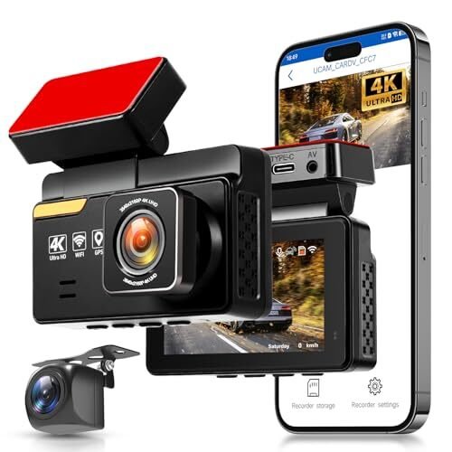 4K ＋1080P dash camera 170 ＋120 G so 214778