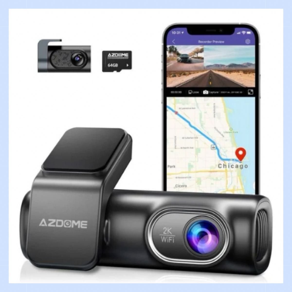 dash camera 2K WiFi 64GB SD 116256