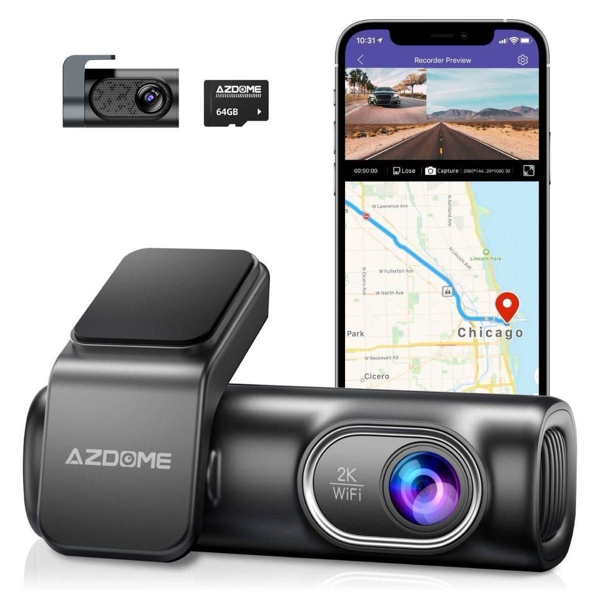 dash camera 2K wifi SD 64GB SD WDR 149260