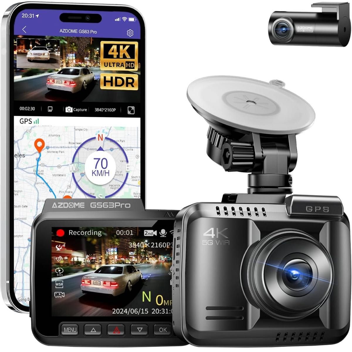 dash camera 4K GPS WiFi 128GB 218904