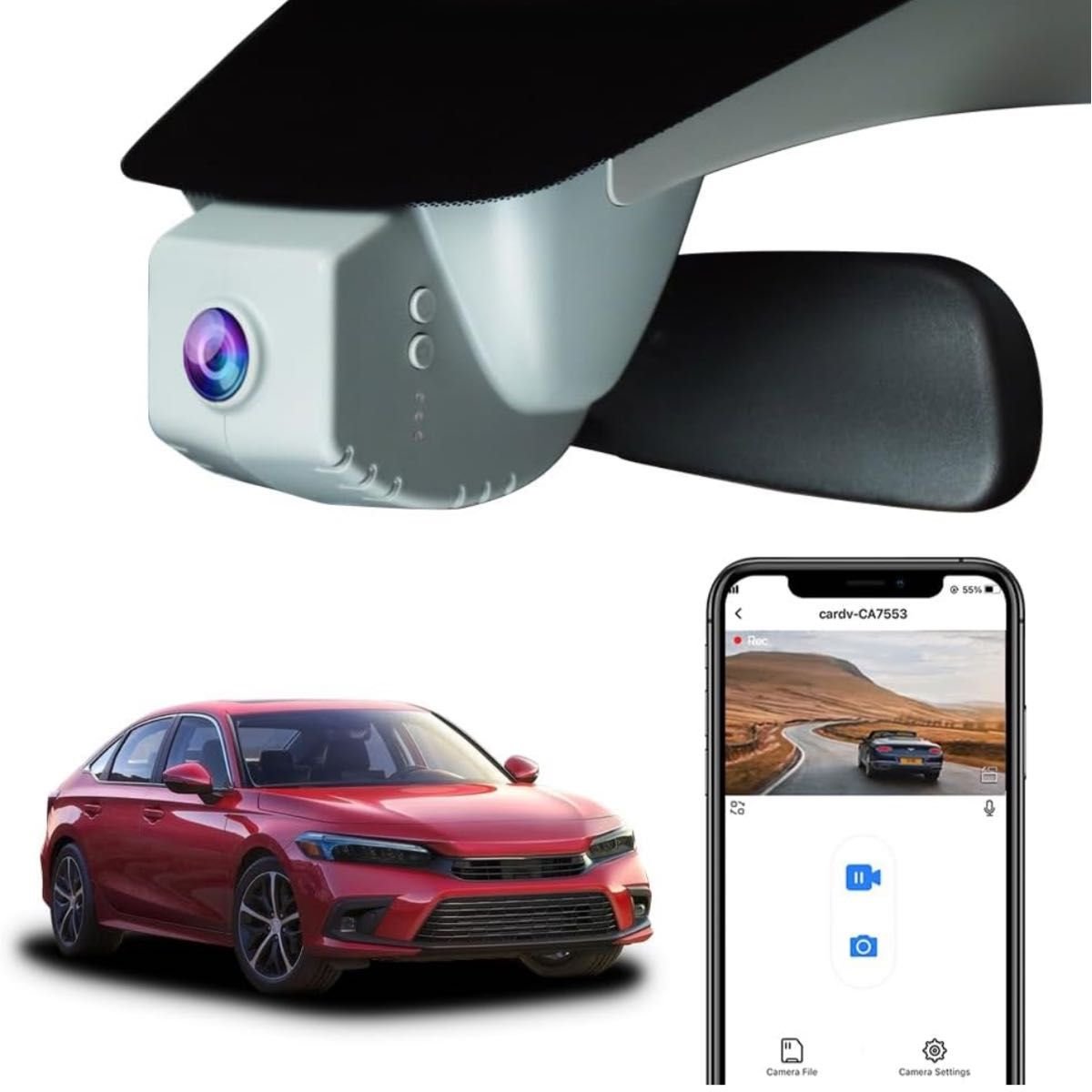 Fitcamx dash camera 11 FL 2K+1080p 405142