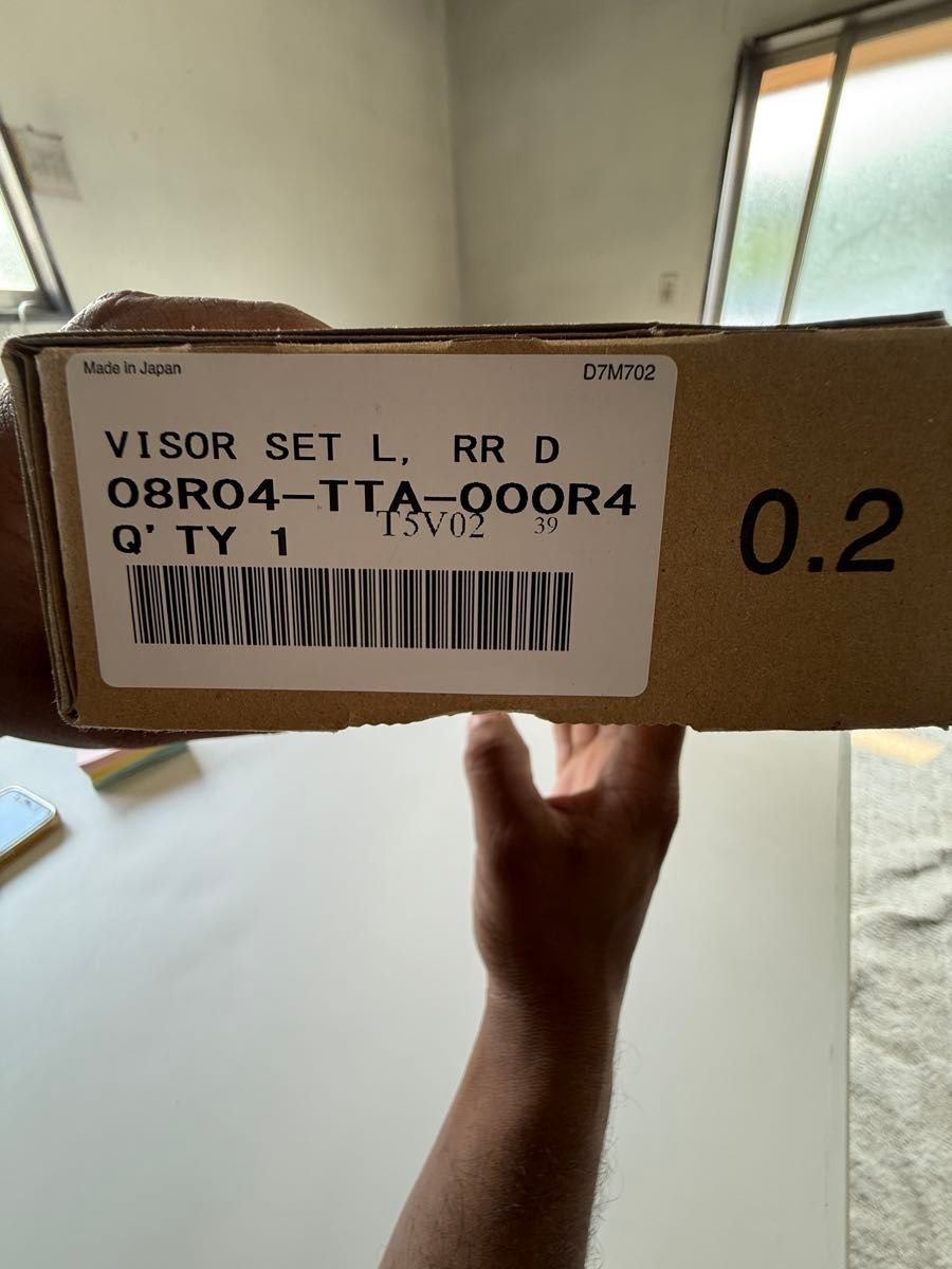 VISOR SET L, RR D 08R04-TTA-OOOR4 Q'TY 1 570962