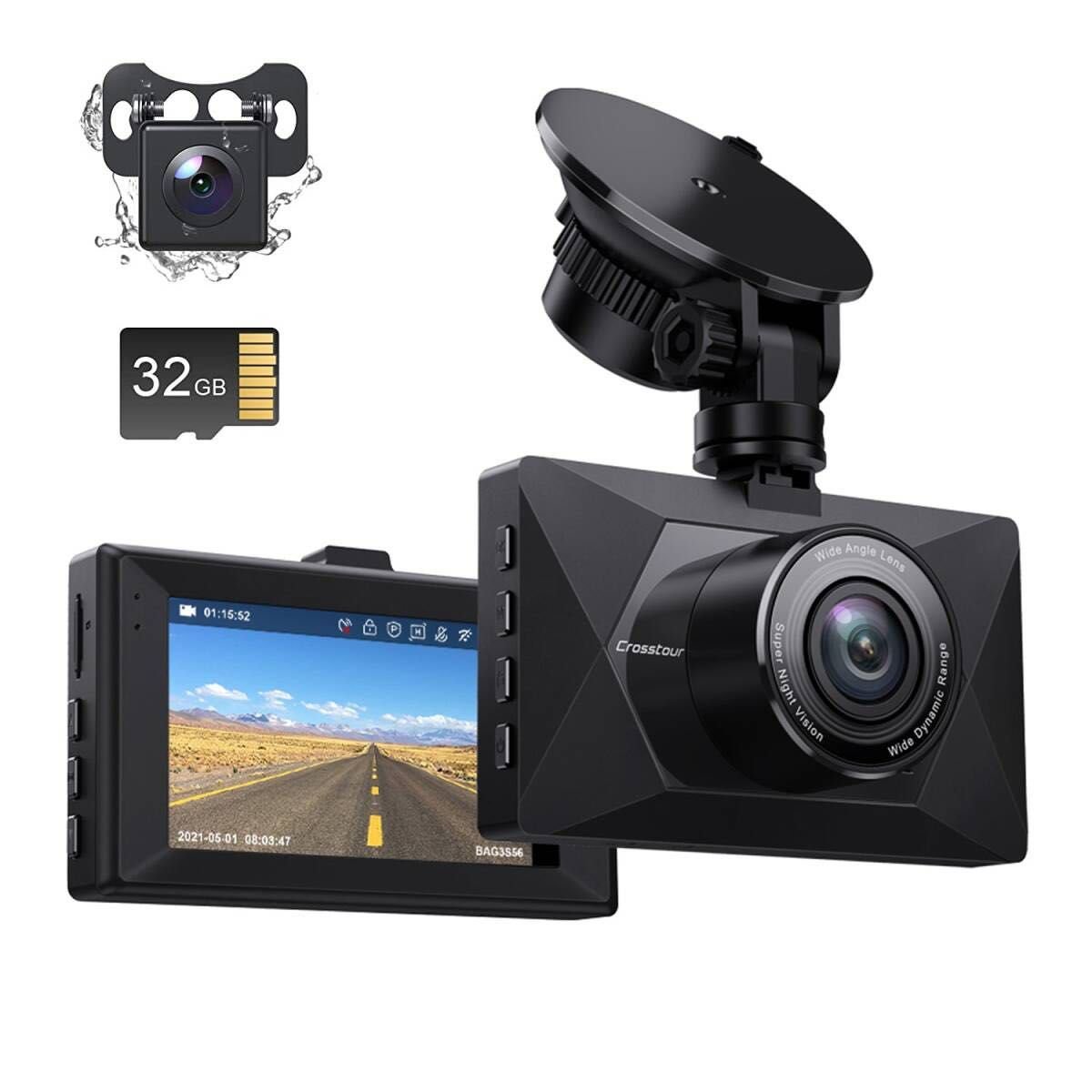 Crosstour CR350-Dual dash camera 32GB 170 1080P HD 525120