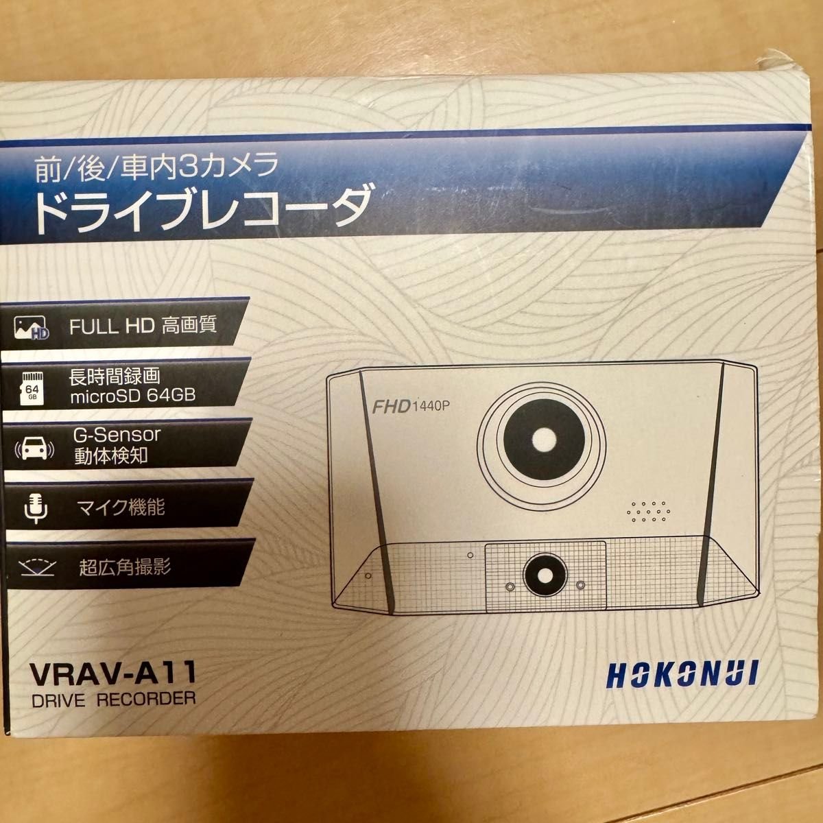 HOKONUI dash camera VRAV-A11 3 FHD1440P 64GB microSD 917856