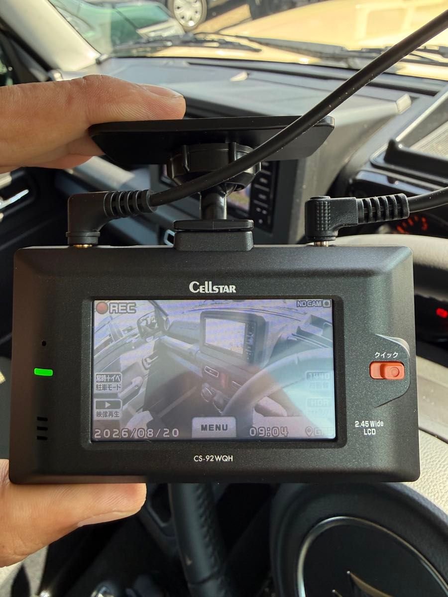 cellstar CS-92WQH 2 dash camera 32GB SD 456892