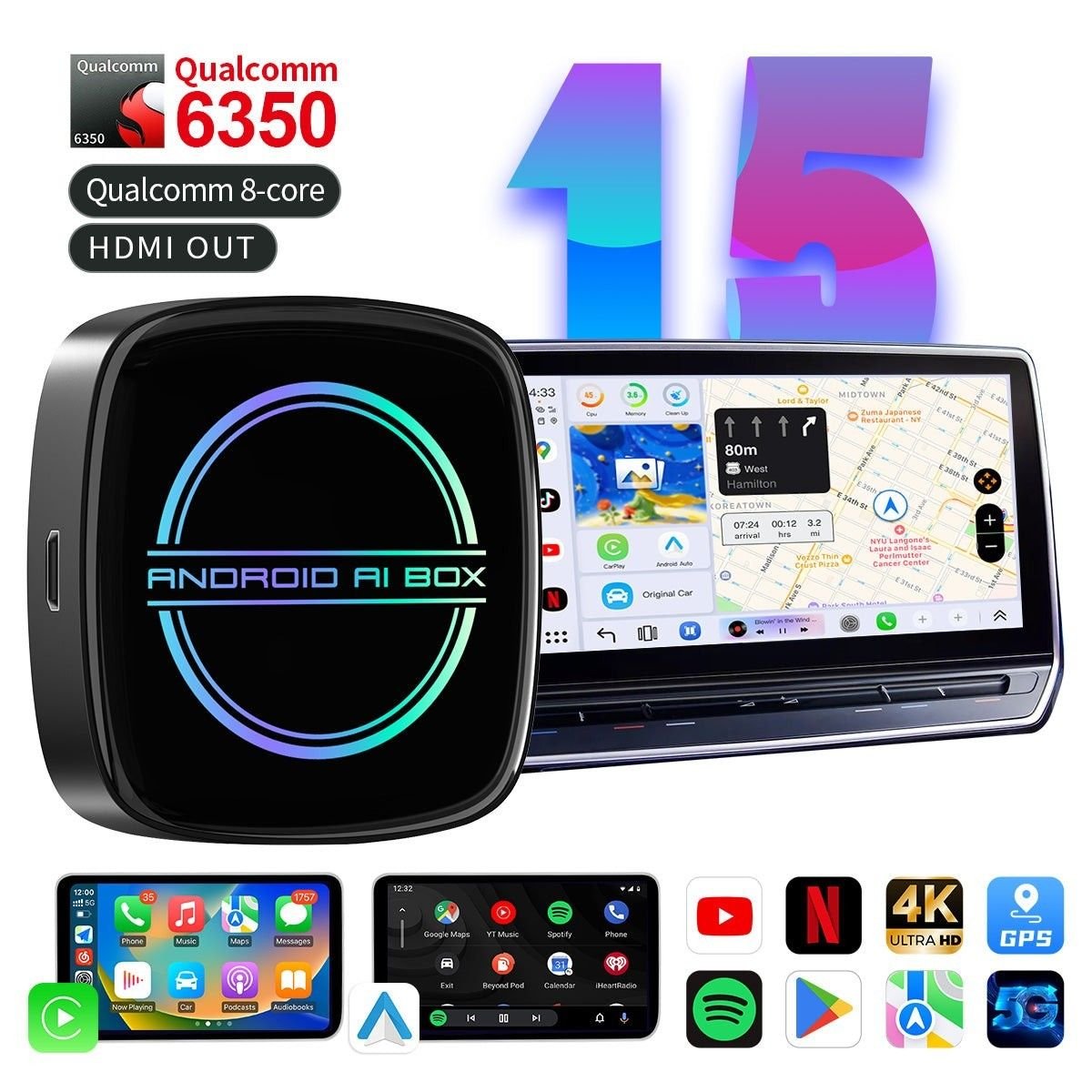 GT8D Android 15 8GB RAM 128GB ROM HDMI